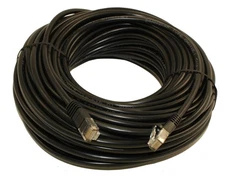 75ft Cat5E Ethernet RJ45 Patch Cable  Stranded  Snagless Booted  BLACK