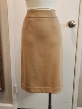 CALVIN KLEIN Camel Knee Length Lined Pencil Skirt w/ Pocket - Women's Sz. 6 NWT