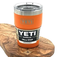 YETI Rambler 16 oz Stackable Cup FLAW A – King Crab Orange Limited Edition