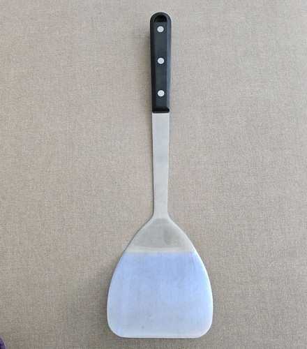 Vintage REVERE WARE 1801 Heavy Stainless Steel Spatula Riveted 13.5” L 3.75" W