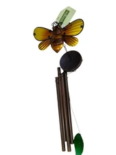 Metal Bee Wind Chime Copper Tone Chimes Trees Porch Deck Patio Insects Garden
