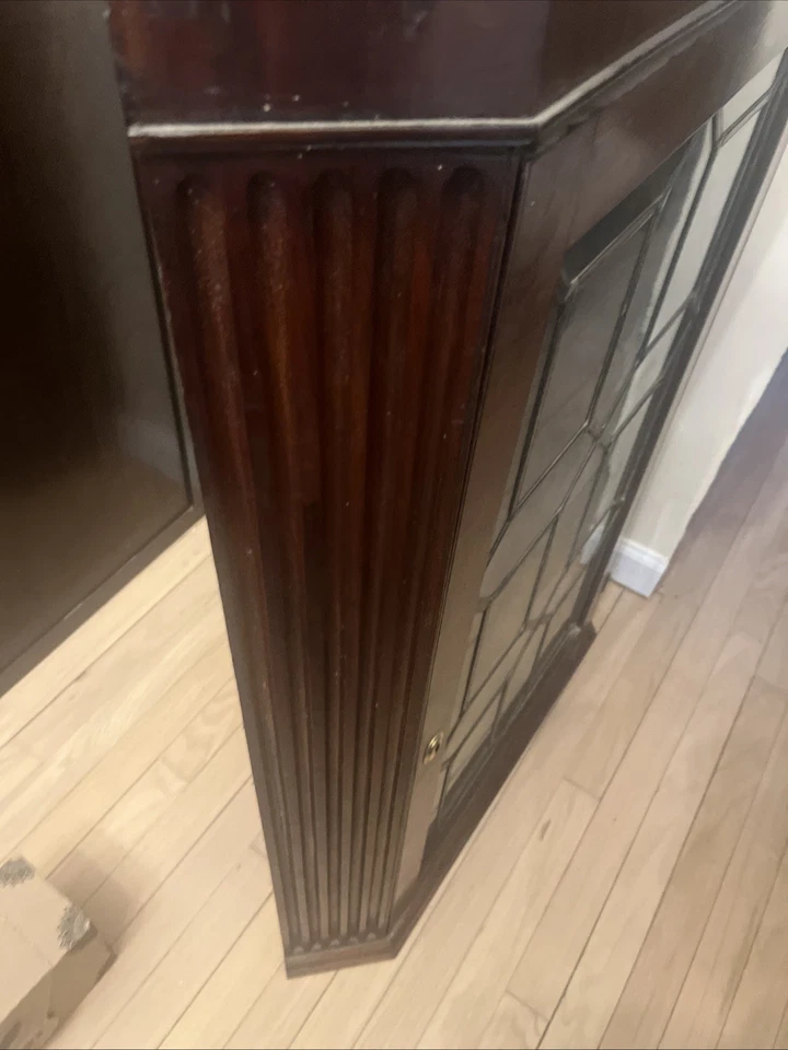 ARMARIO Esquinero Colgante Neoclásico, Armario, Caoba, Trece Luces, 43"t Foto 4 de 4