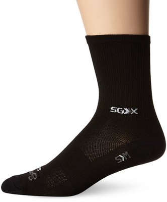 SockGuy Men's SGX Socks, Black, Small/Medium