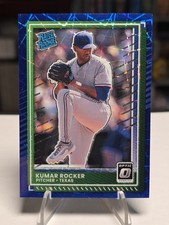 2025 DonRuss Baseball Blue Velocity Rated Rookie Kumar Rocker Texas Rangers #18
