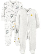 Baby 2-Pack 2-Way Zip Thermal Footed Sleep and Play