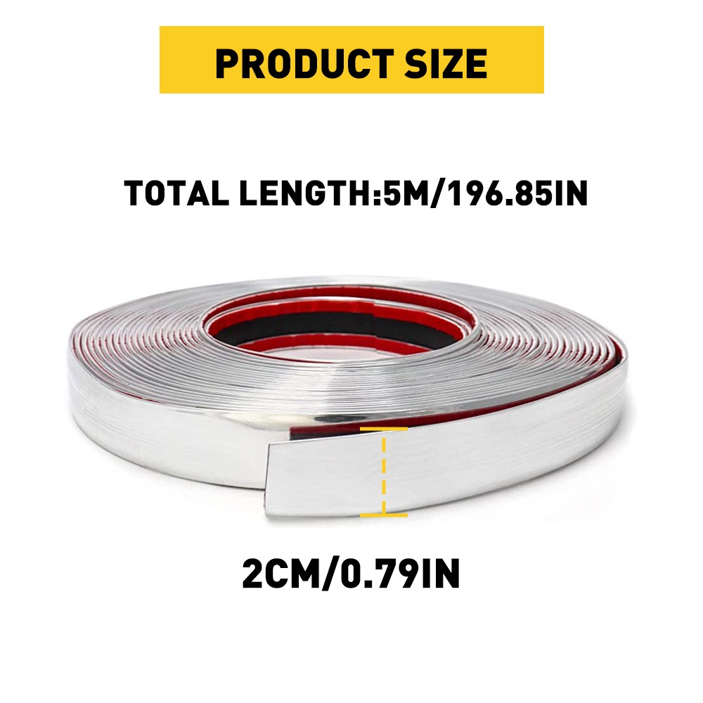 3/4" Trim Chrome Molding Strip Decoration Car Body Door Side Protector New