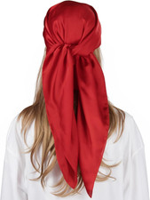 RIIQIICHY 35 Inch Head Scarf for Women Hair Scarf Like Silk Scarf Square Scarf B