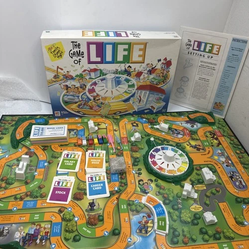 The Game of Life Milton Bradley Vintage 2005 Classic Board Game Complete