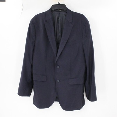 Banana Republic Reda Flexo Sport Coat Mens 42R Wool Blend Tailored Slim Fit navy