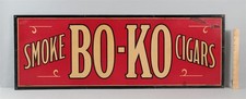 Authentic c1930s BO-KO CIGARS Tobacco Kemper Thomas Cardboard Advertising Sign