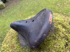 Vidal French Leather Childs Bicycle Saddle 8.5" x 8.5" VGC-
