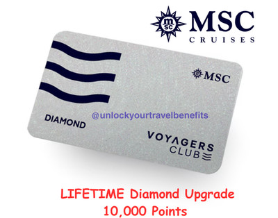   MSC Cruises LIFETIME DIAMOND Voyagers Club   Top-Tier Elite Status   