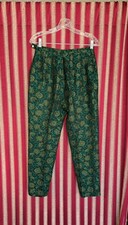 Vintage 50s Ladies Brocade Wool Floral Cigarette Pinup Pant