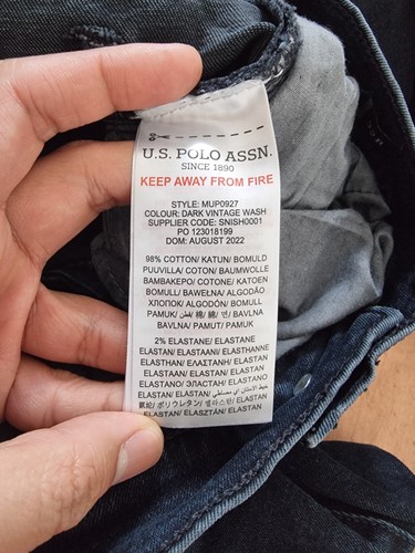 US POLO ASSN men's Pants, Waist 32R, Navy Blue - Picture 2 of 4