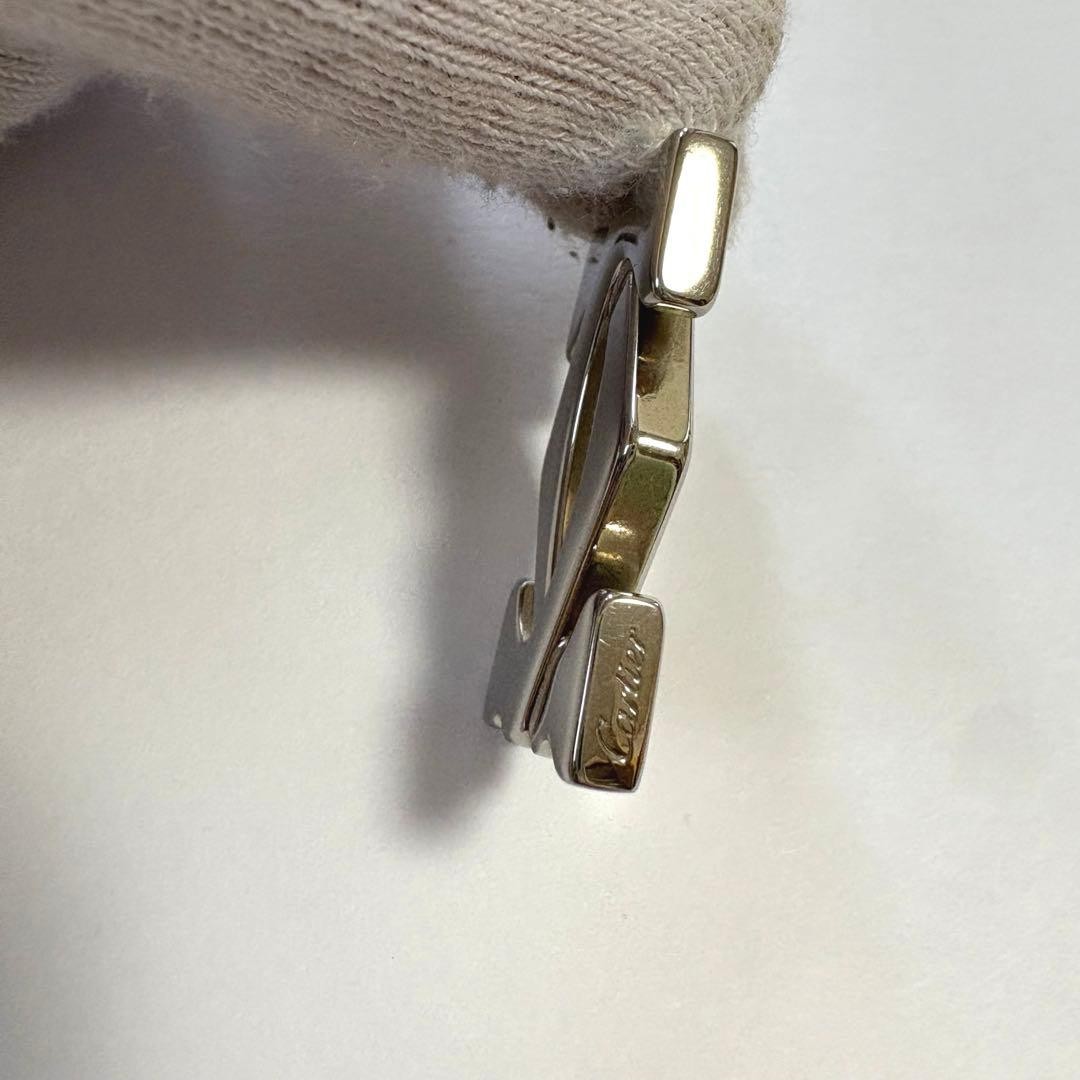 Cartier 2C Logo Necklace Pendant Silver Accessory Charm 2 × 4 cm Men's image 5