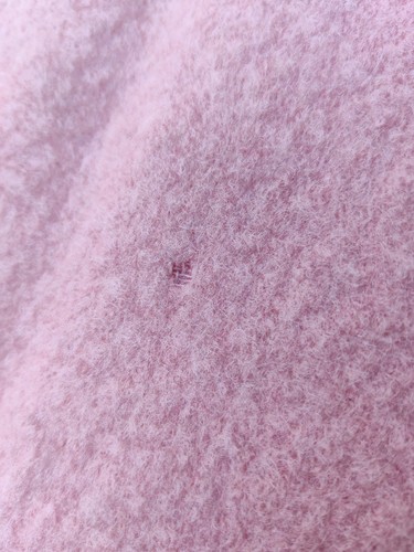 40s 50s Pink Rose Wool Blanket Satin Trim Mariposa Shuler & Benninghofen READ - Picture 8 of 12