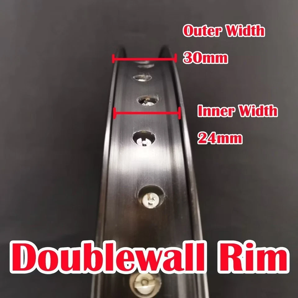 BMX Wheel Set 20" 48H Chrome Hubs Polished Rims | Old School Style - image 3 of 4