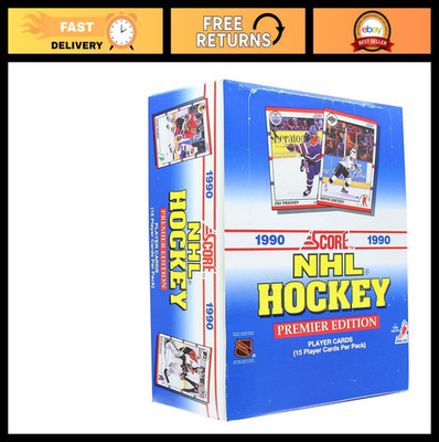 Sealed 1990-1991 NHL Hockey Trading Cards Box - 36 Packs, 540 Cards, Rookies!