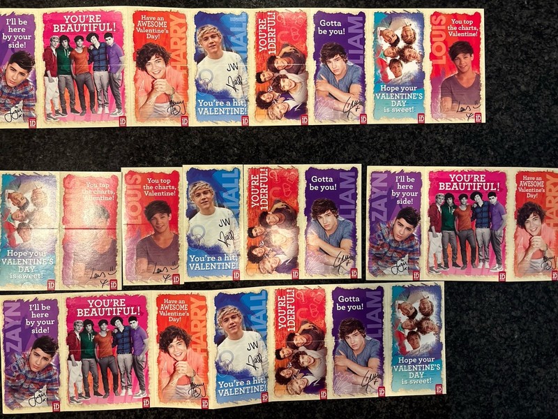 One Direction Valentines Day Cards Pre-Owned and Used  Great Condition