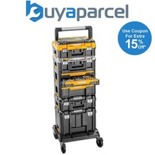 Dewalt Ultimate TStak Tower Trolley Carrier Set - 6 Tstak Boxes & Organisers