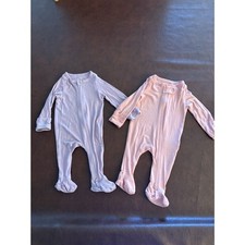 2 Cloud Island Newborn Sleepers with Fold-Over Mittens and Two-Way Zipper