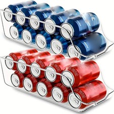 Contenedores organizadores para refrigerador latas de refrescos dispensadores contenedores dispensadores de latas enrollamiento automático