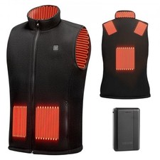HOT/ Heated Vest, Men Electric Heating Vest with 16000 mAh Battery Pack, 6 Heat
