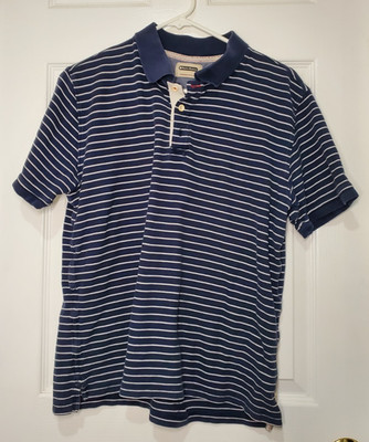 Punto Blanco Men s Polo Shirt Navy Blue & White Stripes Designed in Italy Size L