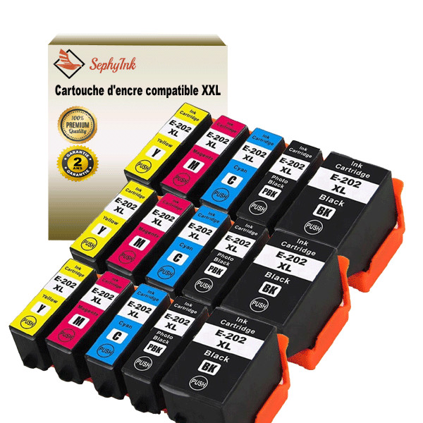 Cartouches d'encre Epson 202XL Kiwi avec puce intelligente pour des textes nets