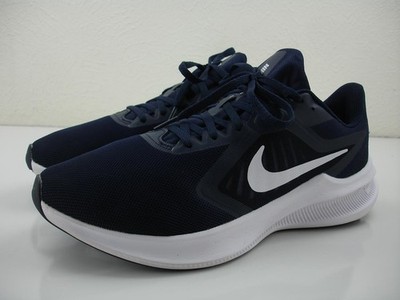 Mens 9.5 M Nike Downshifter 10 CI9982-402 Obsidian Navy Blue White Running Shoes