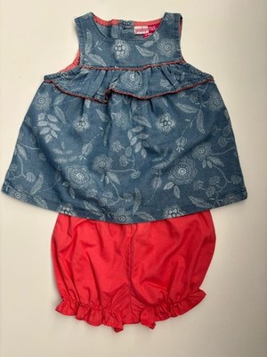 Penelope Mack Girl's 2 Piece Sleeveless Outfit Size 3-6 Months