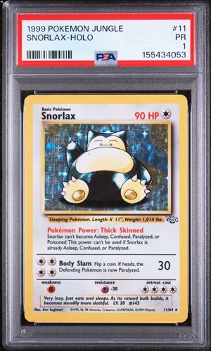Snorlax (Unlimited) graded PSA 1 for sale on eBay