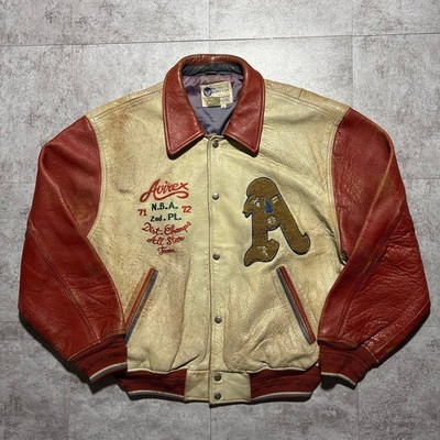 AVIREX real leather varsity Jacket Blouson Coat Men Size L Vintage Genuine