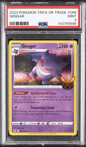 2023 POKEMON TRICK OR TRADE #066 GENGAR PSA 9