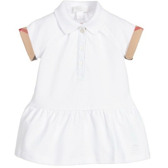 Burberry Children's Cali Smocked Polo Dress Kids Girls Size 18M Luxury Classic