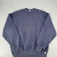 Russell Athletic Sweatshirt Crewneck Pullover Mens XL VTG BLANK USA Blue