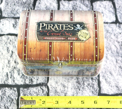 2008 Wizkids Pirates Of The Cursed Seas Tin Trunk Chest New Sealed