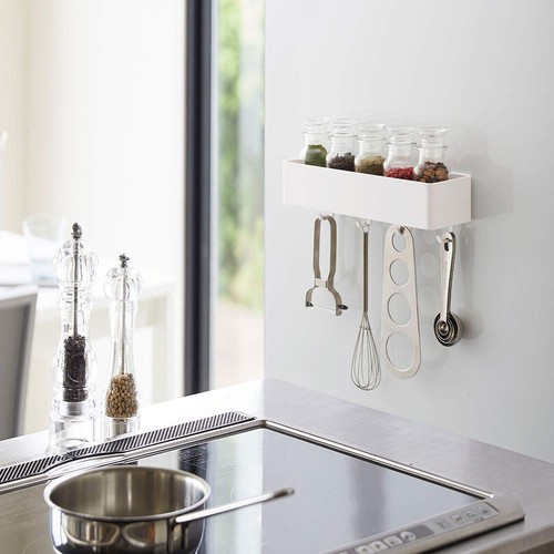 Yamazaki Magnetic Storage Rack White Approx. W24.5XD7.2XH5.3cm Tower Accessory S - Picture 2 of 8