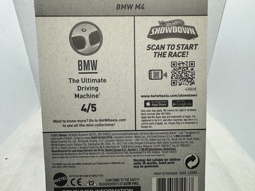 2016 ~ Hot Wheels ~ BMW M4 White ~ 4/5 - 189/250 ~ Hard to Find FREE SHIPPING - Picture 9 of 10