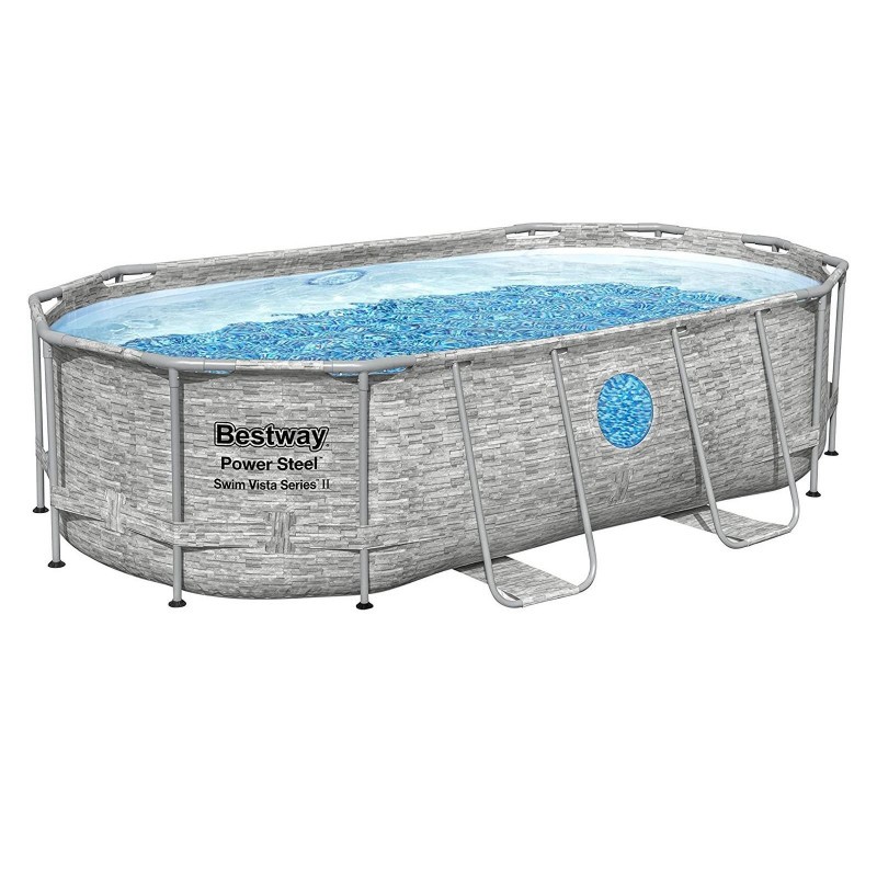 Bestway - 56714 - Piscina Ovalada Con Obló 427x250x100 Cm 6941607311219