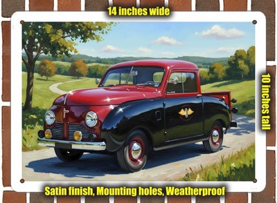 Metal Sign - 1947 Crosley Pickup Truck Oil Painting - 14x10