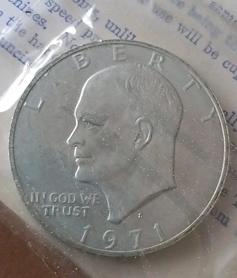 1 Dollaro Argento STATI UNITI 1971 Eisenhower Uncirculated  - Immagine 2 di 4