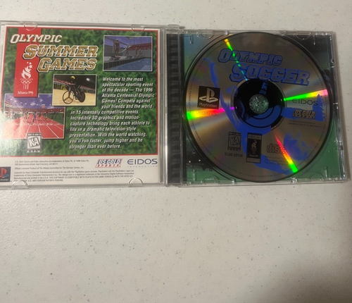 Olympic SOCCER(Sony playstation 1)Black Label Complete w/CD Case~Manual - Picture 2 of 4