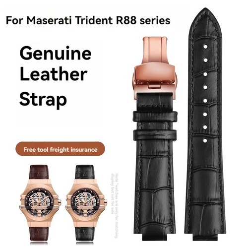 Correas de reloj de cuero para Maserati Trident Series R8821108025 correa de piel de becerro elevada - Imagen 22 de 40
