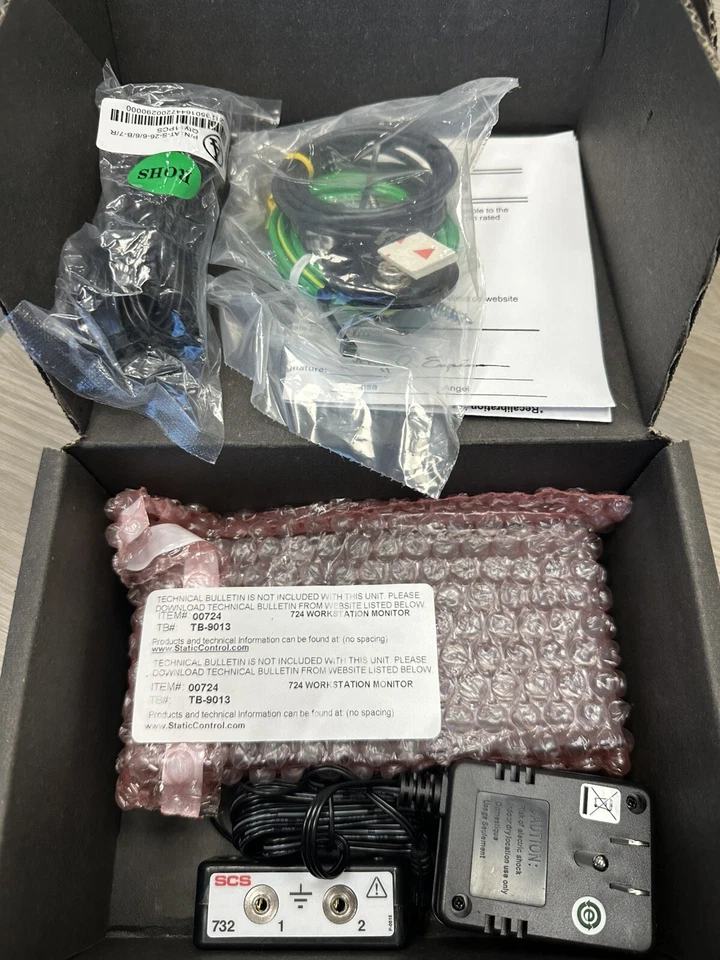 3M SCS 724 Workstation Monitor Anti-Static Control w/power adapter LED 2 ports - Image 2 of 3