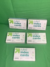 RULED INDEX CARDS 3" x 5" Assorted Colors Box W/50 Packs 100 Cards per pack