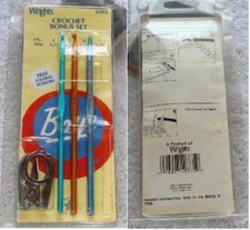 Wright's Boye Crochet Hook Set w/ Folding Scissors 6282 Model Missing I Hook