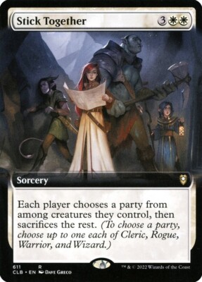 Stick Together 611 Extended Art Non Foil Rare Baldur's Gate MTG NM