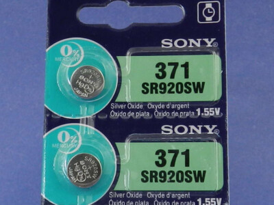 Sony 371  SR920SW  Watch Battery  2Pcs EXP. 2030