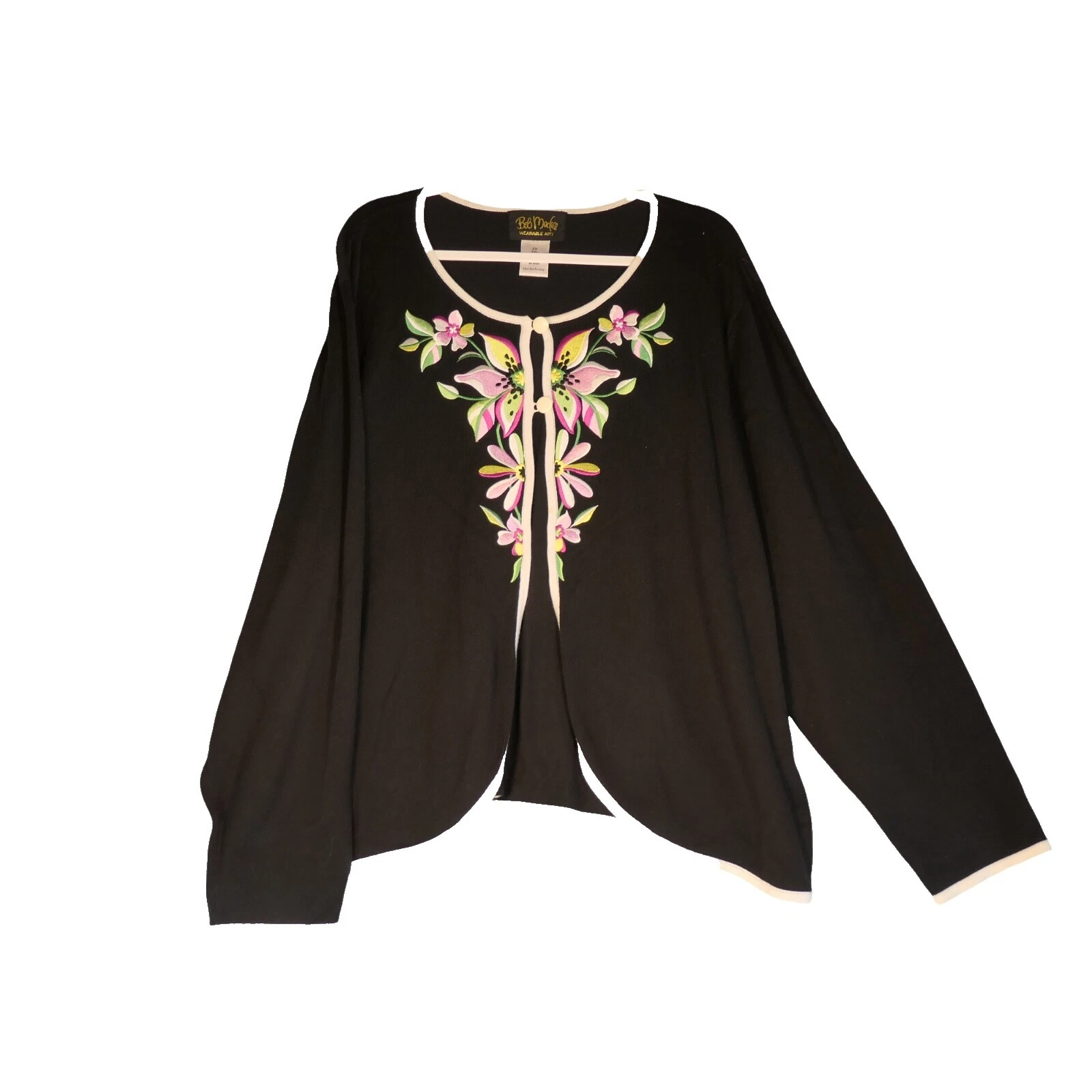 Suéteres para mujer floral Mackie Negro